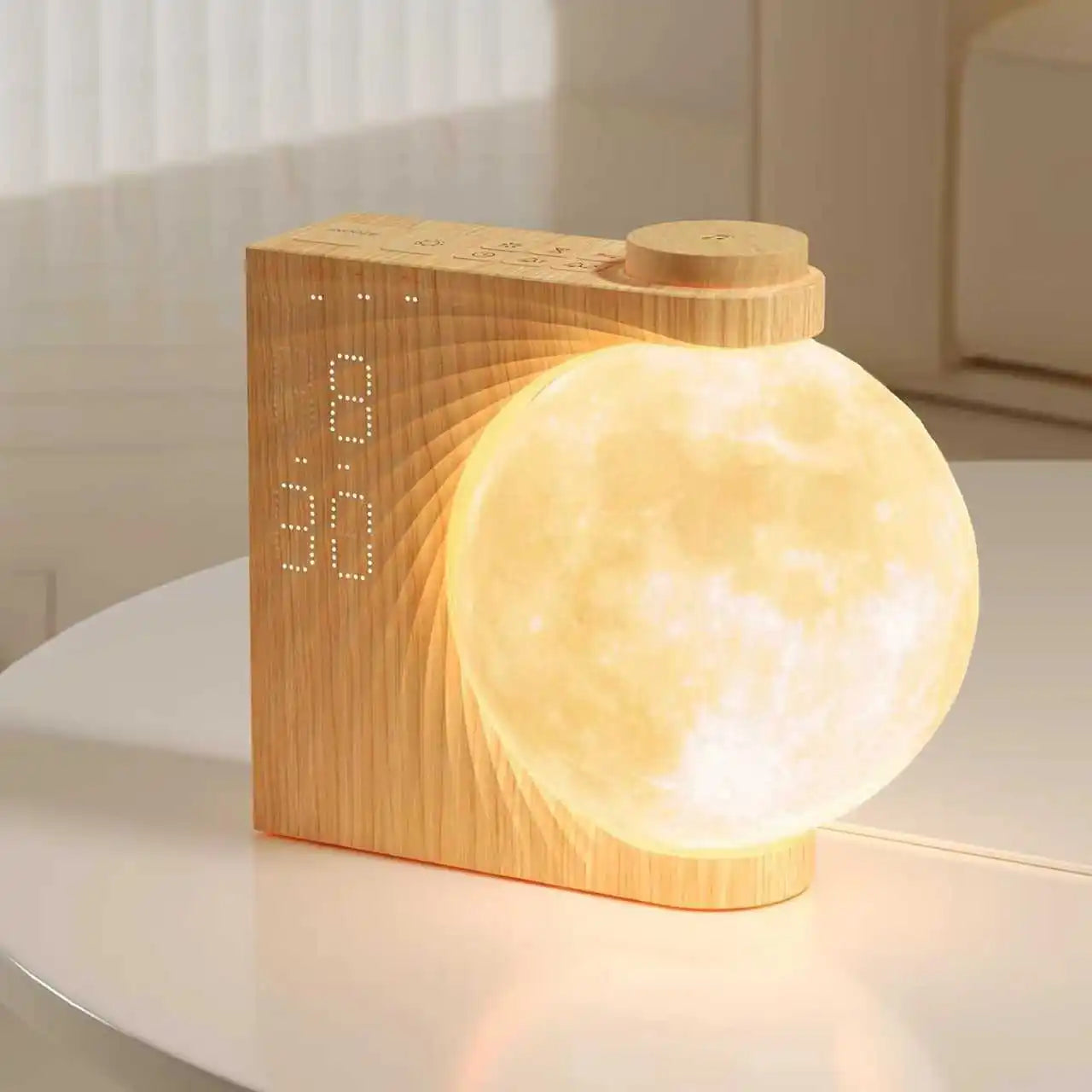 RETEYUNG Sunrise Alarm Clock For Heavy Sleepers With Moon Lamp