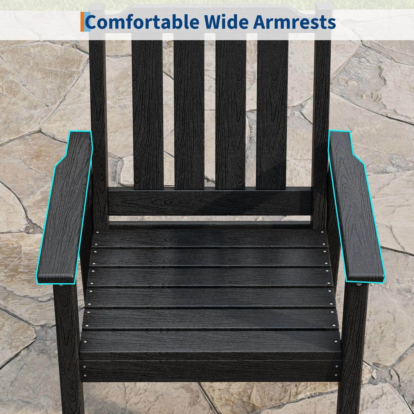 Studyset Outdoor Patio Dining Chairs Set Heavy Duty HDPE Waterproof
