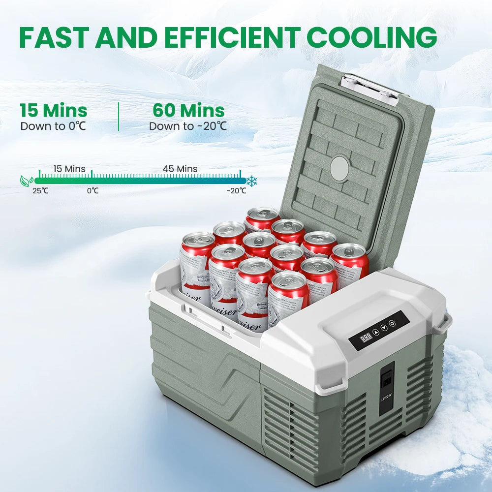 Alpicool NL9 Portable Car Refrigerator 12V 24V Cooler for Camping