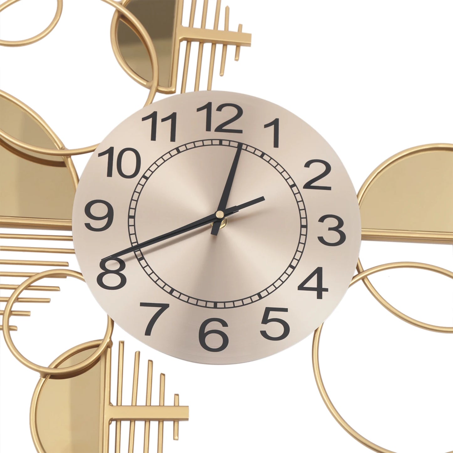 Minimalist Metal Wall Clock Battery Operated Silent Decor For Living Room