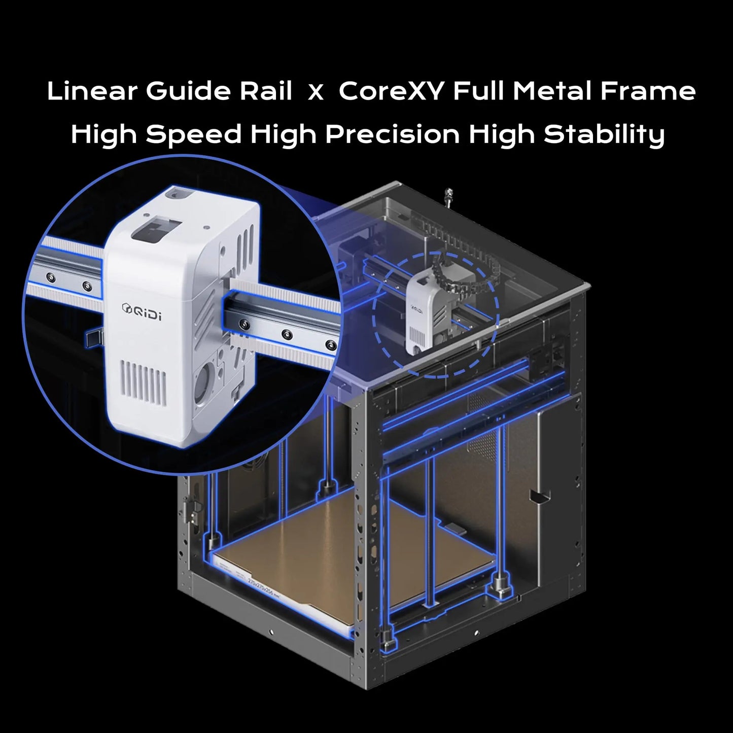 QIDI Q2C CoreXY High Speed 3D Printer 600mm/s Auto Leveling