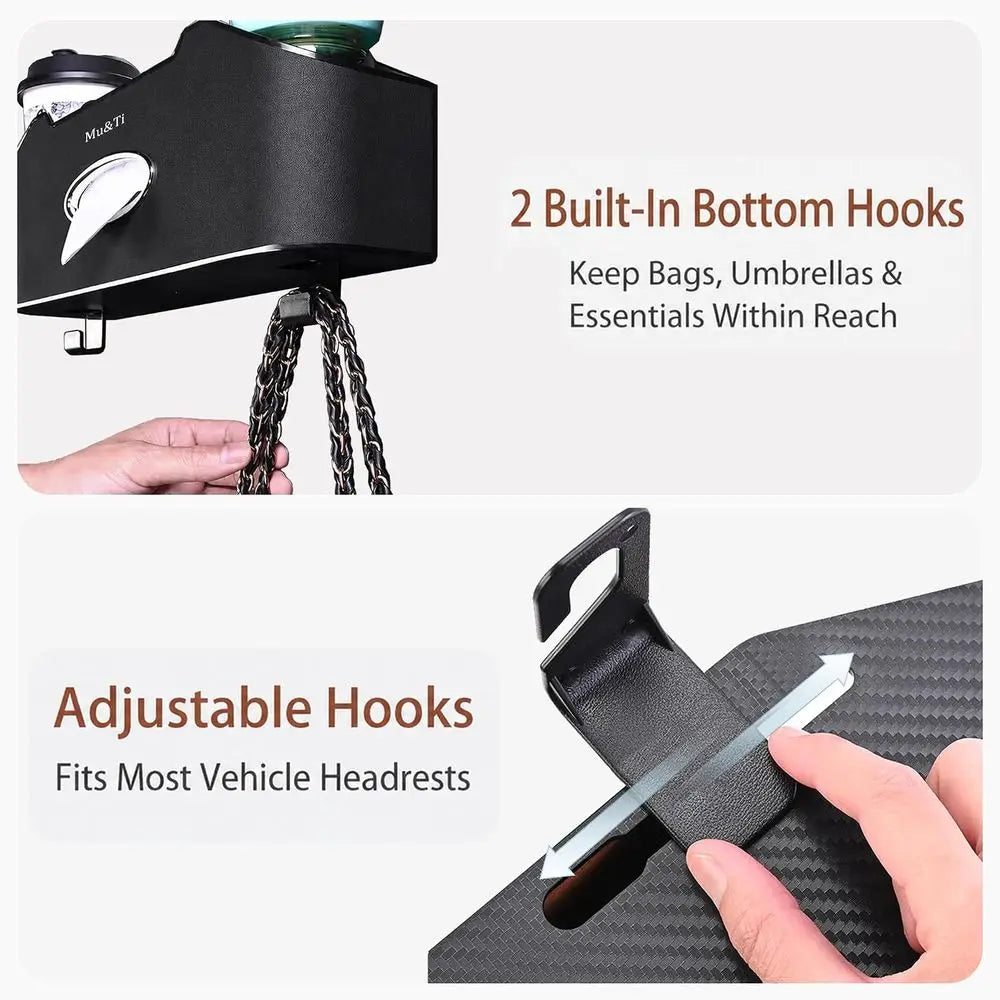 Multifunctional Car Organizer With Cup Holders And Phone Stand