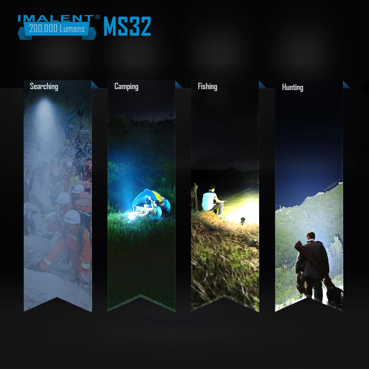 Imalent MS32 200000 Lumen Rechargeable LED Searchlight