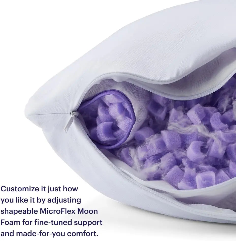 Customizable Pillow With Cooling Gel Grid And Adjustable Foam