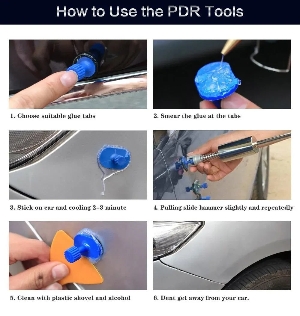 JOIGVFN Automotive Dent Repair Kit With Sliding Reverse Hammer Puller