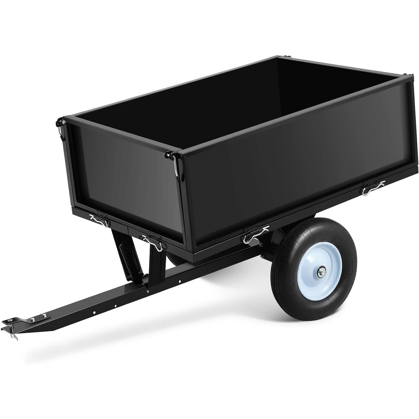 HiMISS 500 Lbs ATV Trailer Dump Cart With Removable Sides