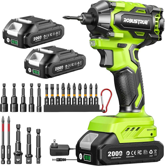 Cordless 21V Impact Driver Brushless 2.0Ah Battery