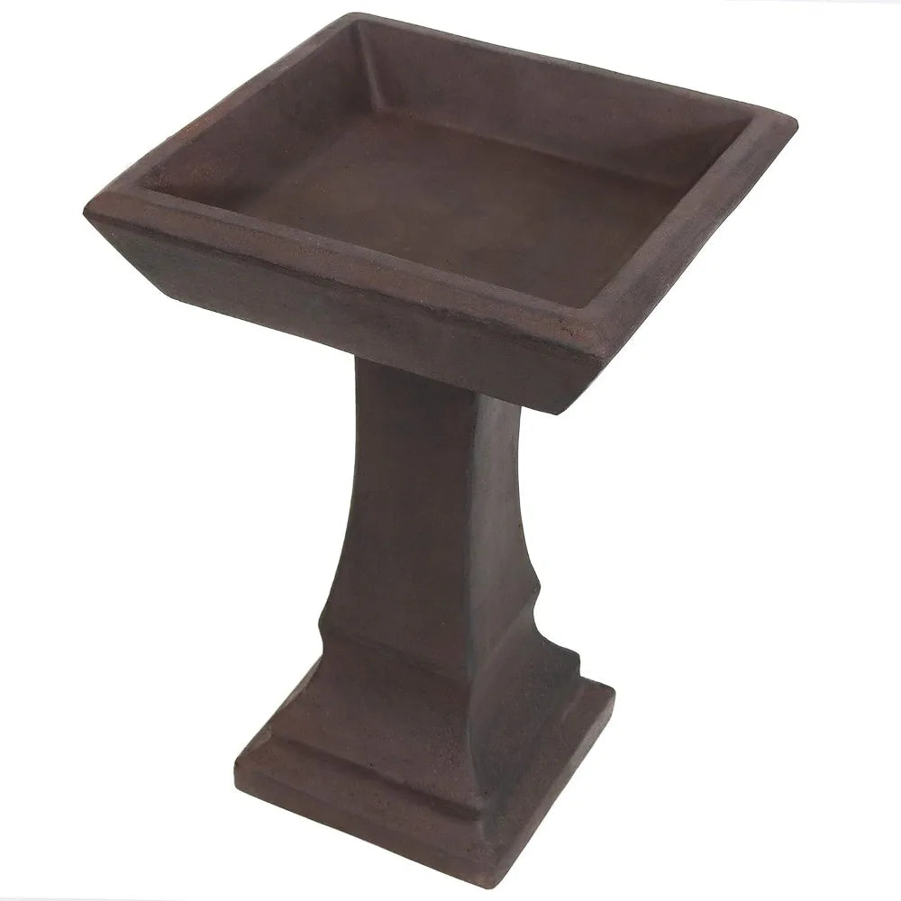 Concrete Bird Bath For Outdoors Square Garden With GFRC Construction