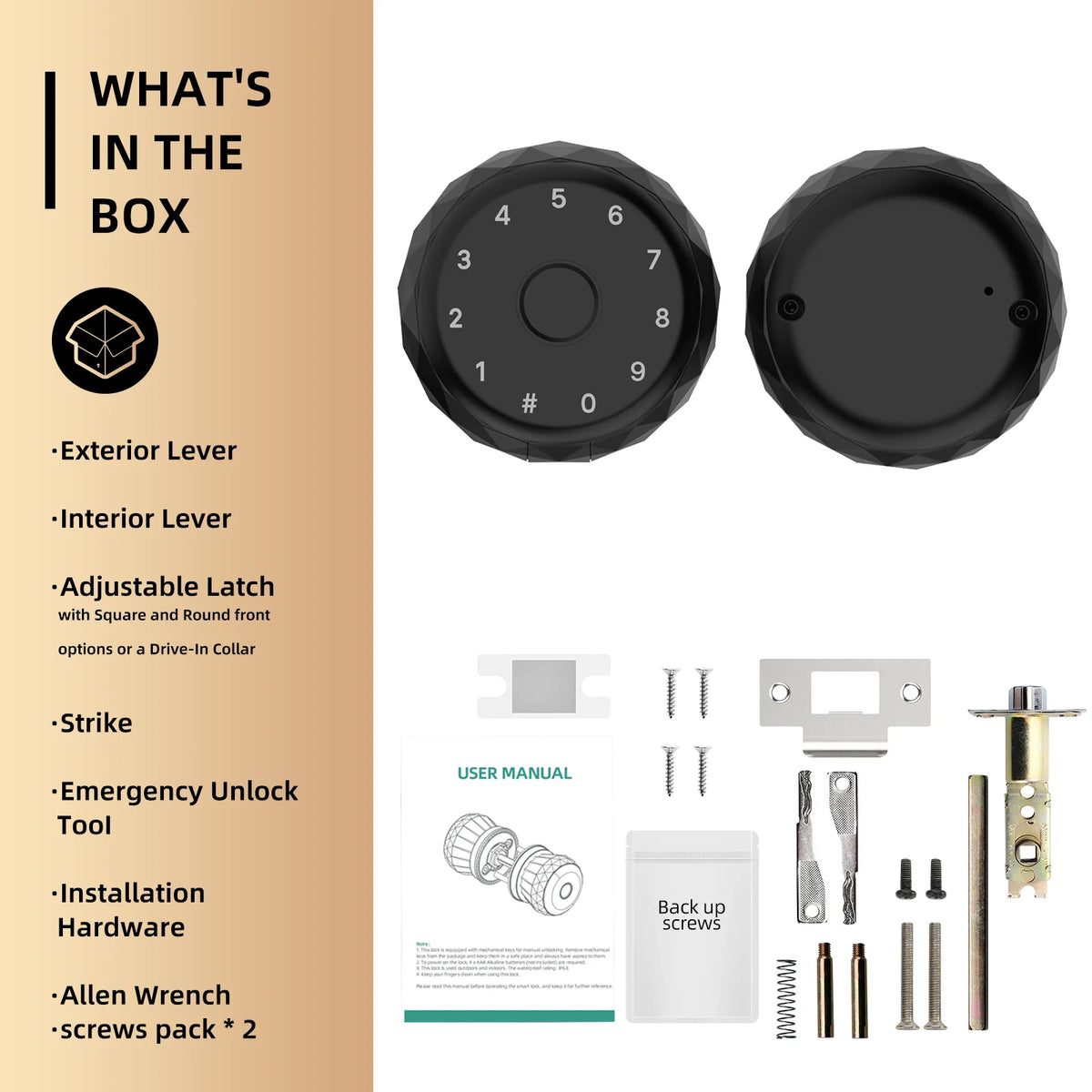 Viladepot Smart Fingerprint Door Lock With Bluetooth App Control