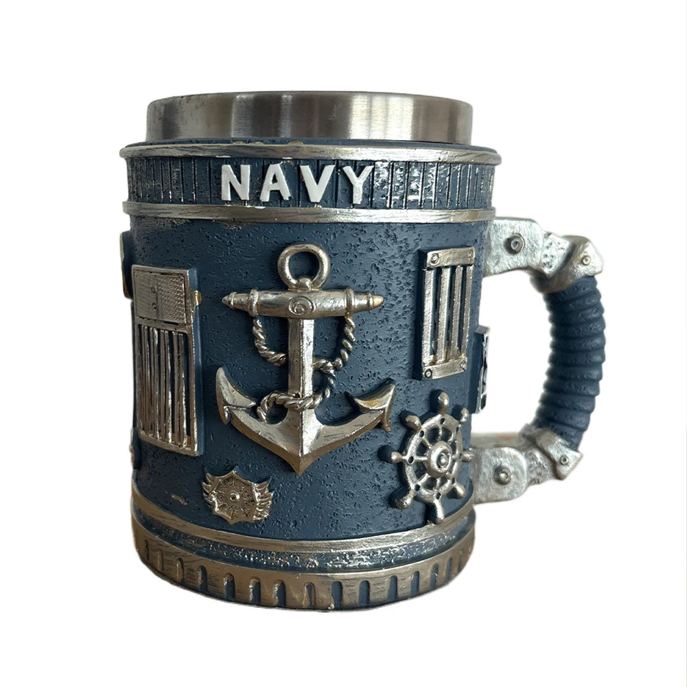 American Commemorative Mug Decorative 3D Relief For Veterans Marine Corps