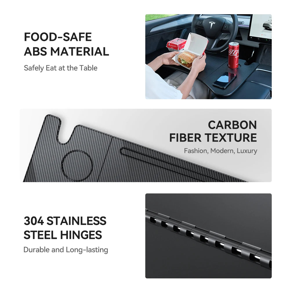 YZ Tesla Steering Wheel Laptop Tray Desk For Model 3