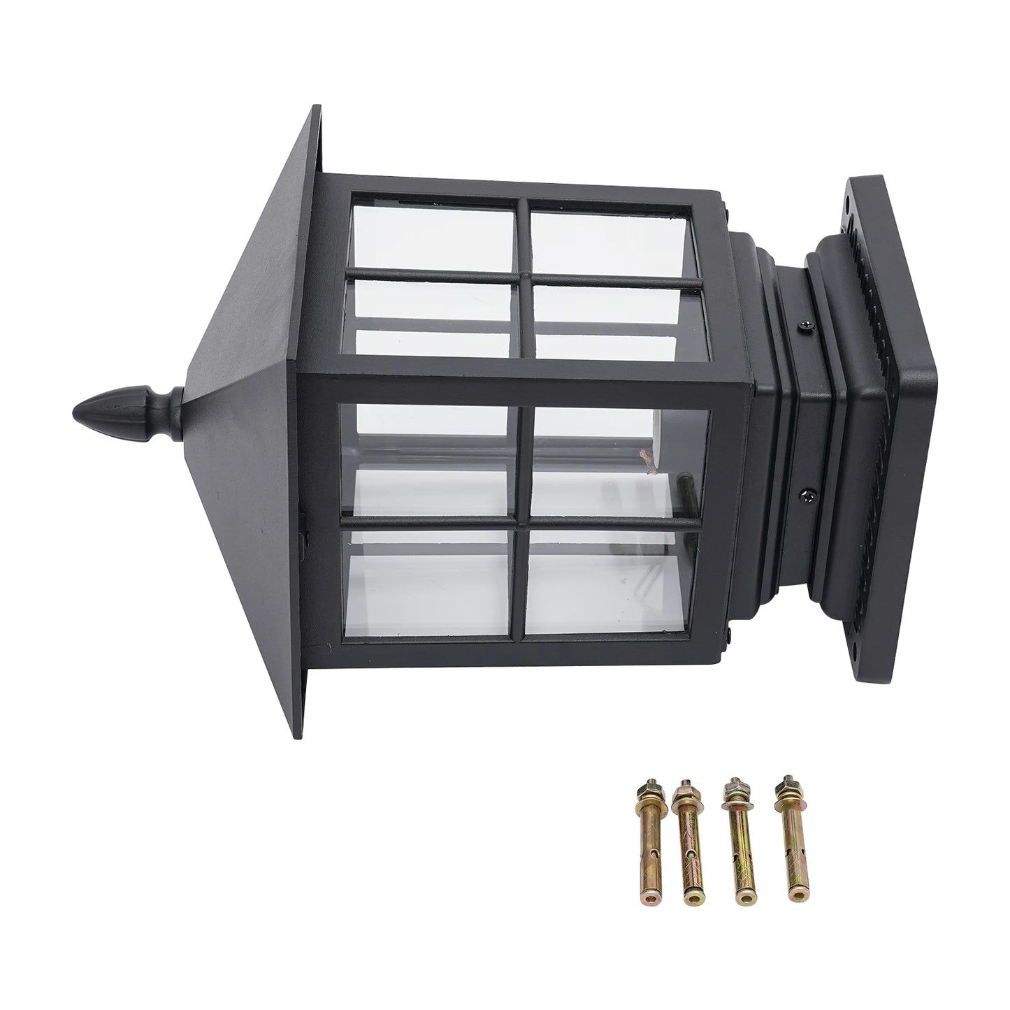 Bymaocar Retro Outdoor Post Light Aluminum Lantern For Porch Path