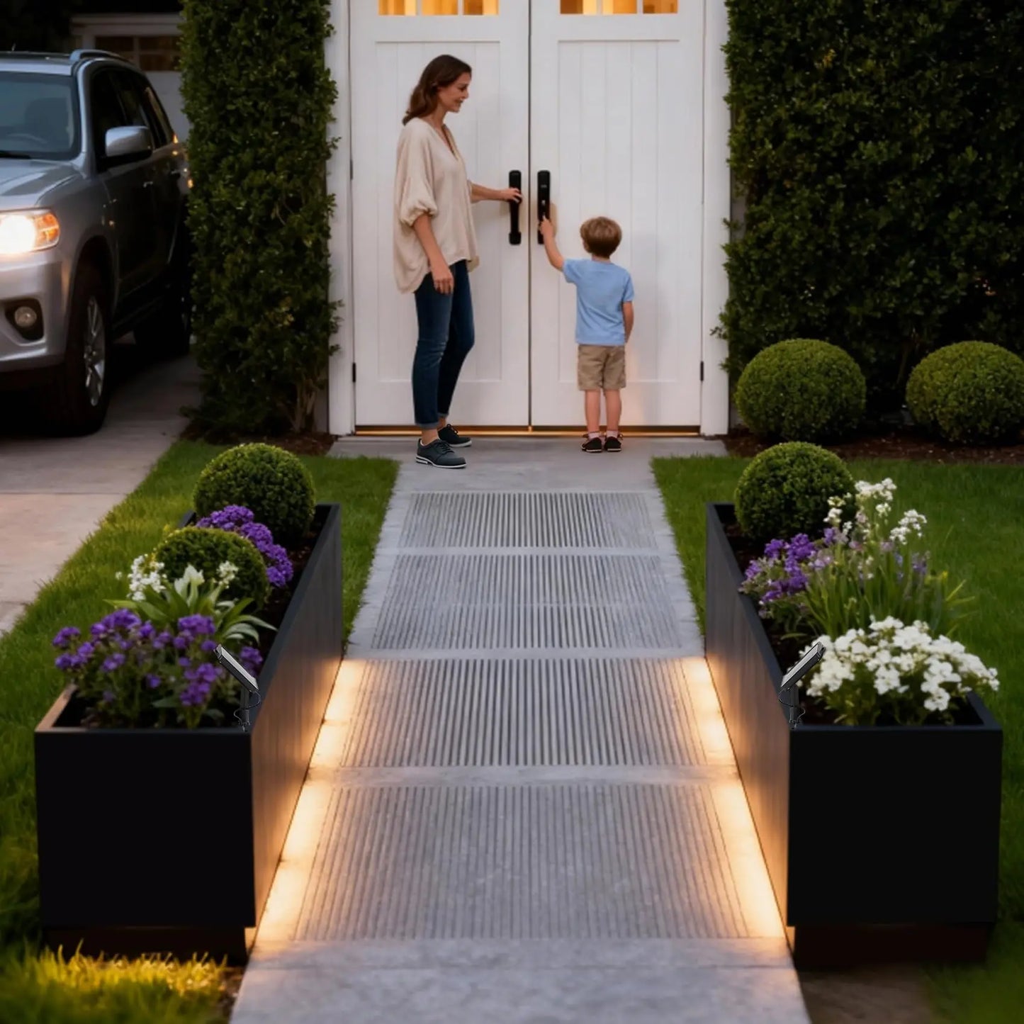 HiMISS Led Metal Planter Box With Light Strips