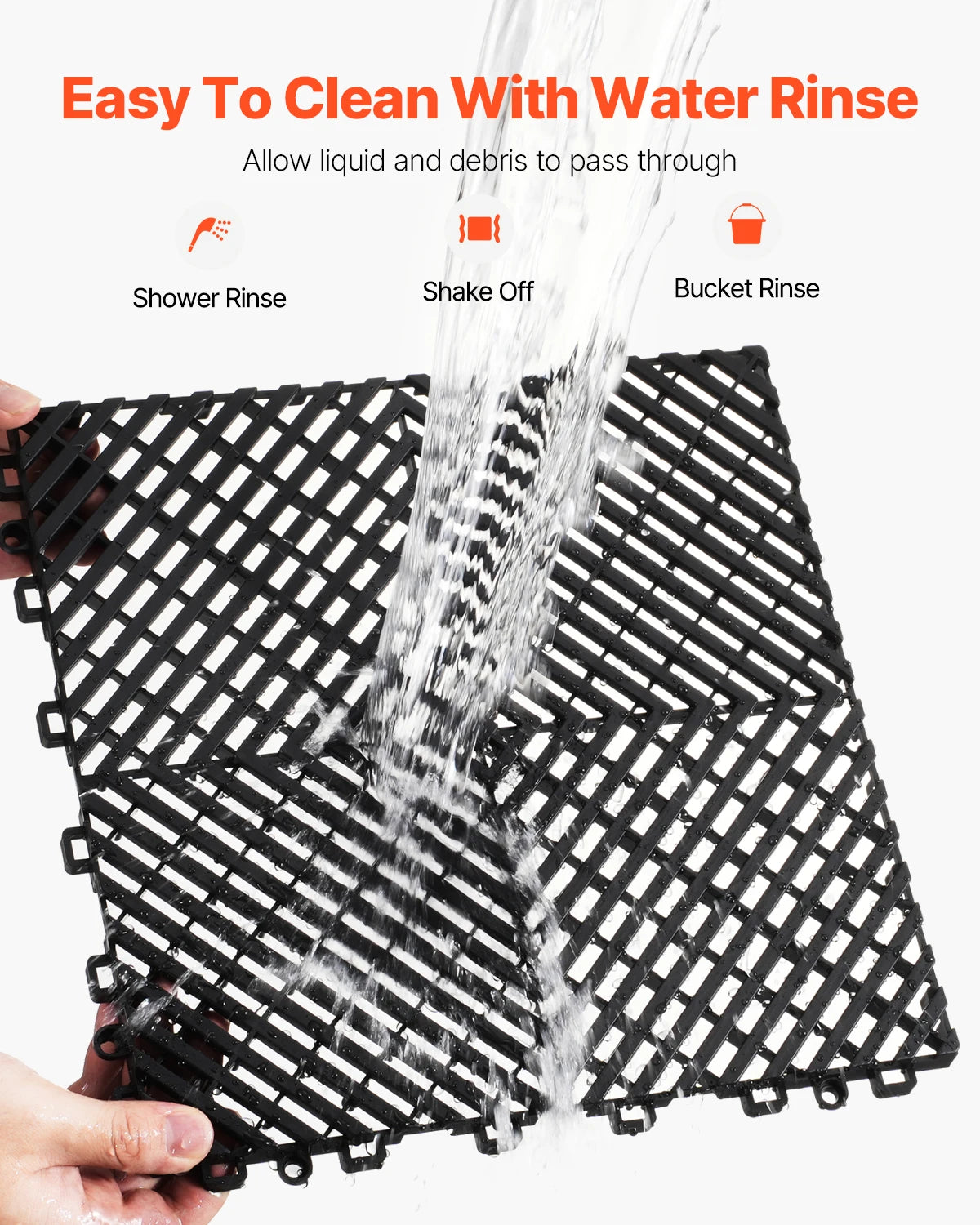 Interlocking Drainage Mat For Floor And Shower Non-Slip PVC