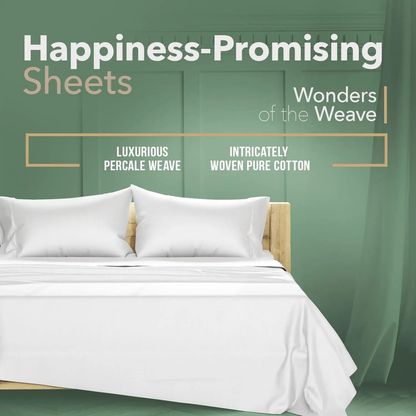 Organic Cotton Sheets 4-Piece Percale Set