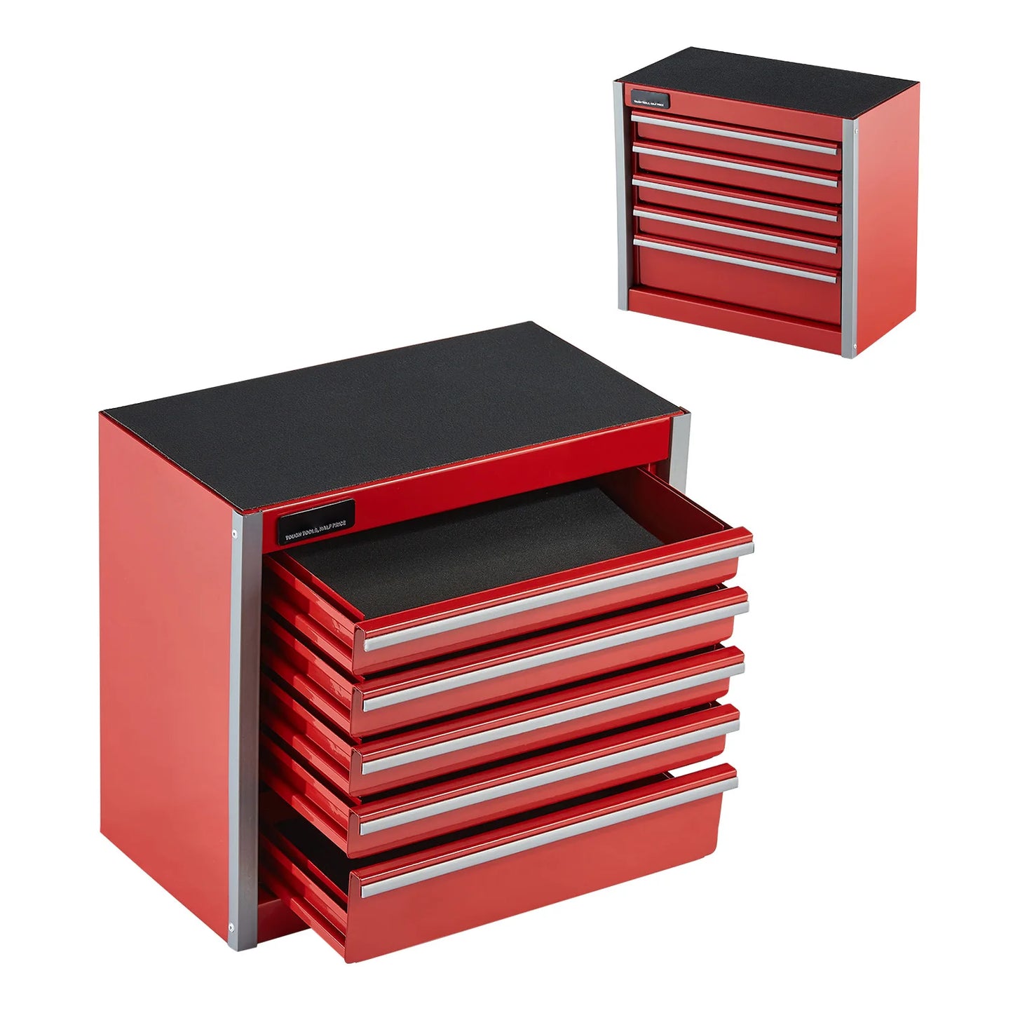 SucceBuy Portable Metal Tool Box Five Drawer Storage System