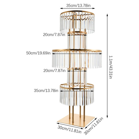 5-Tier Wedding Flower Stand Iron And Acrylic Decor