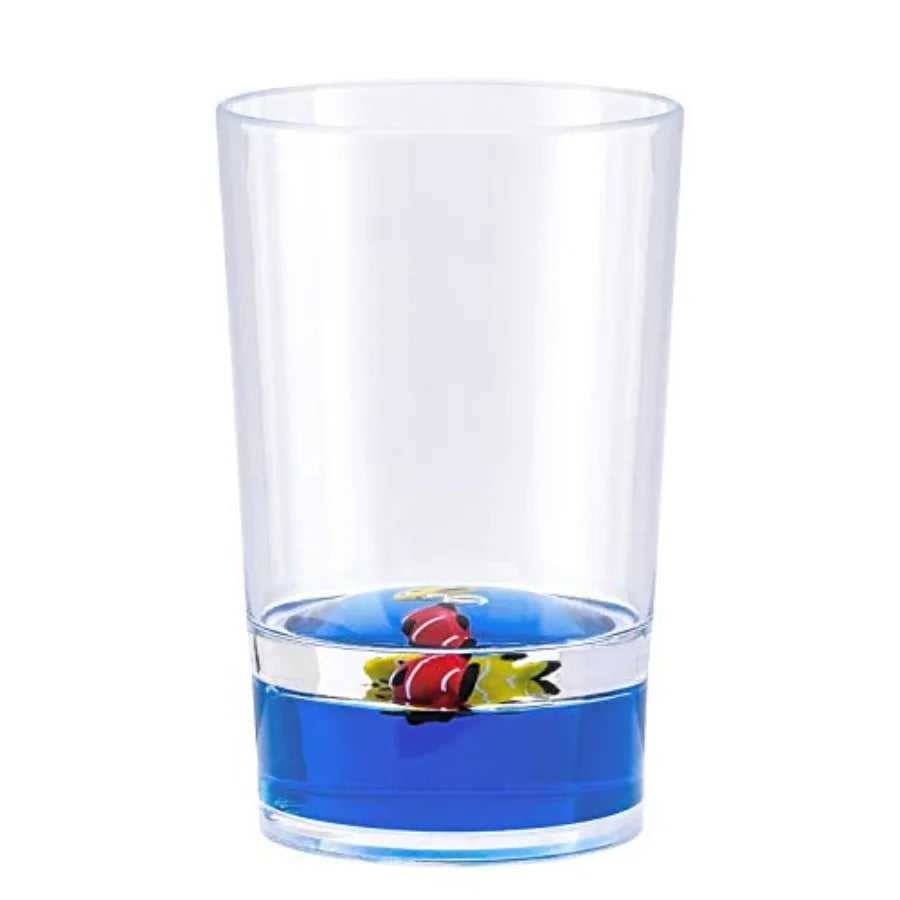 Acrylic 3D Floating Vanity Set Ocean Theme Toothbrush Holder