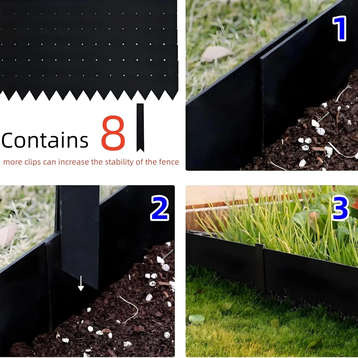 HiMISS Garden Steel Landscape Edging Kit For Lawn And Yard