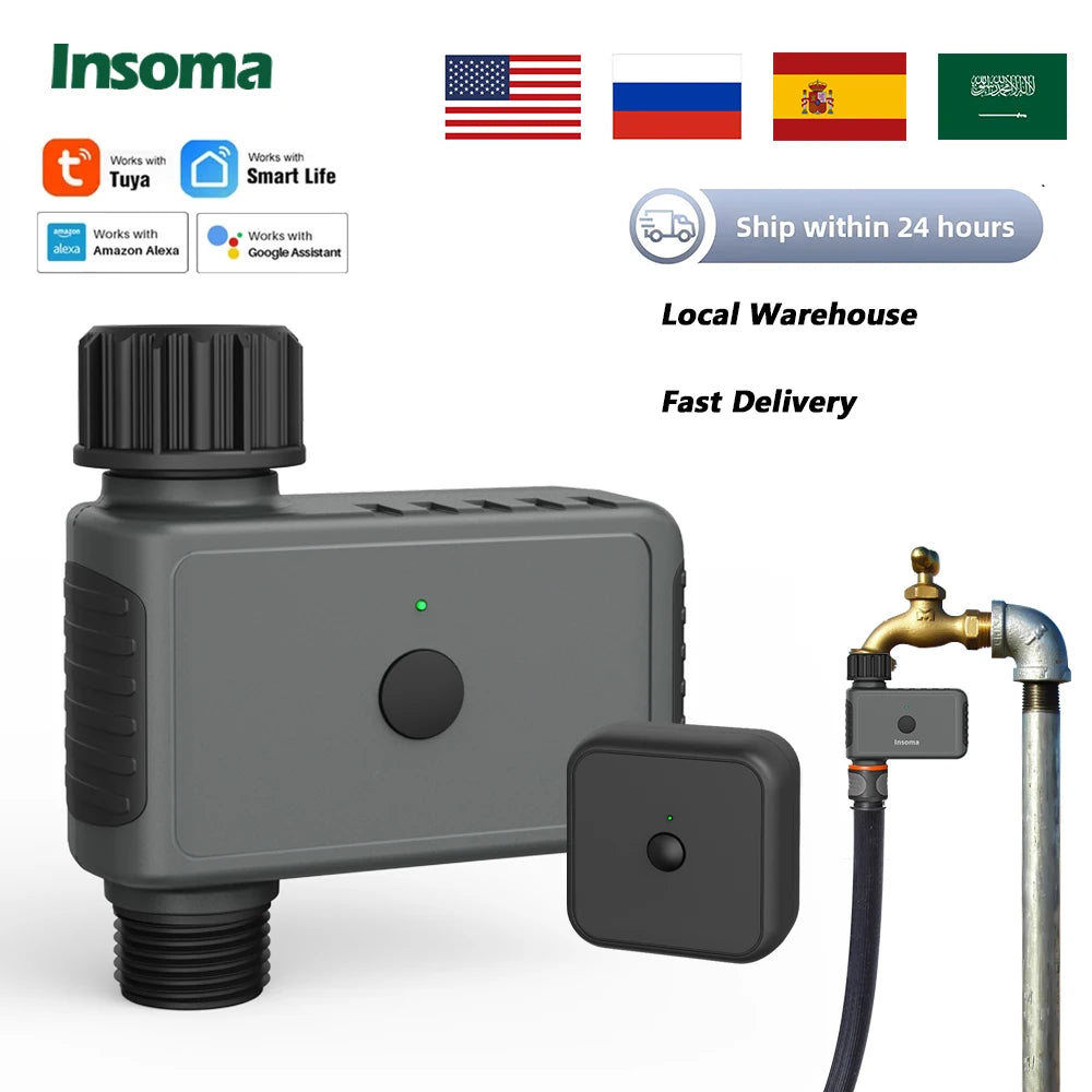 INSOMA WiFi Automatic Sprinkler Timer for Garden Alexa