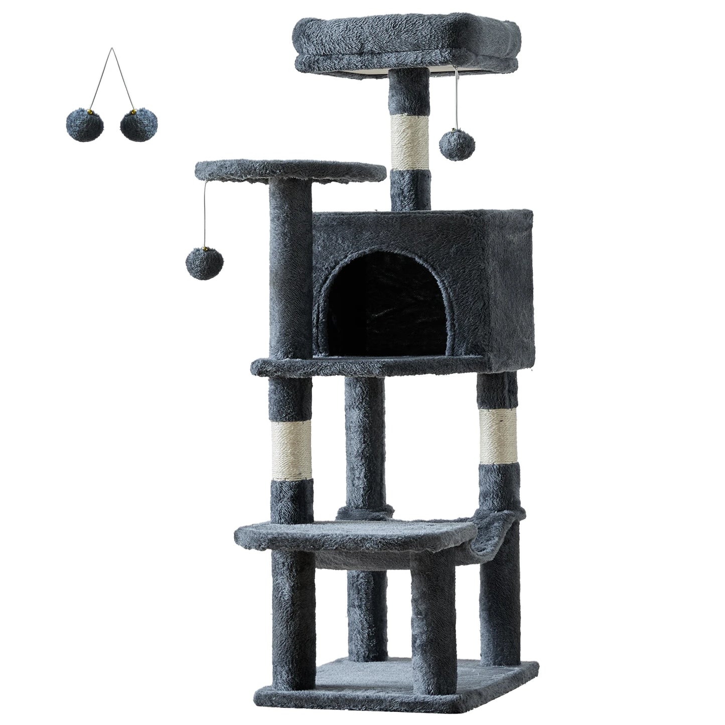 JHK Cat Tree Tall Multi Cat Climbing Tower With Natural Sisal