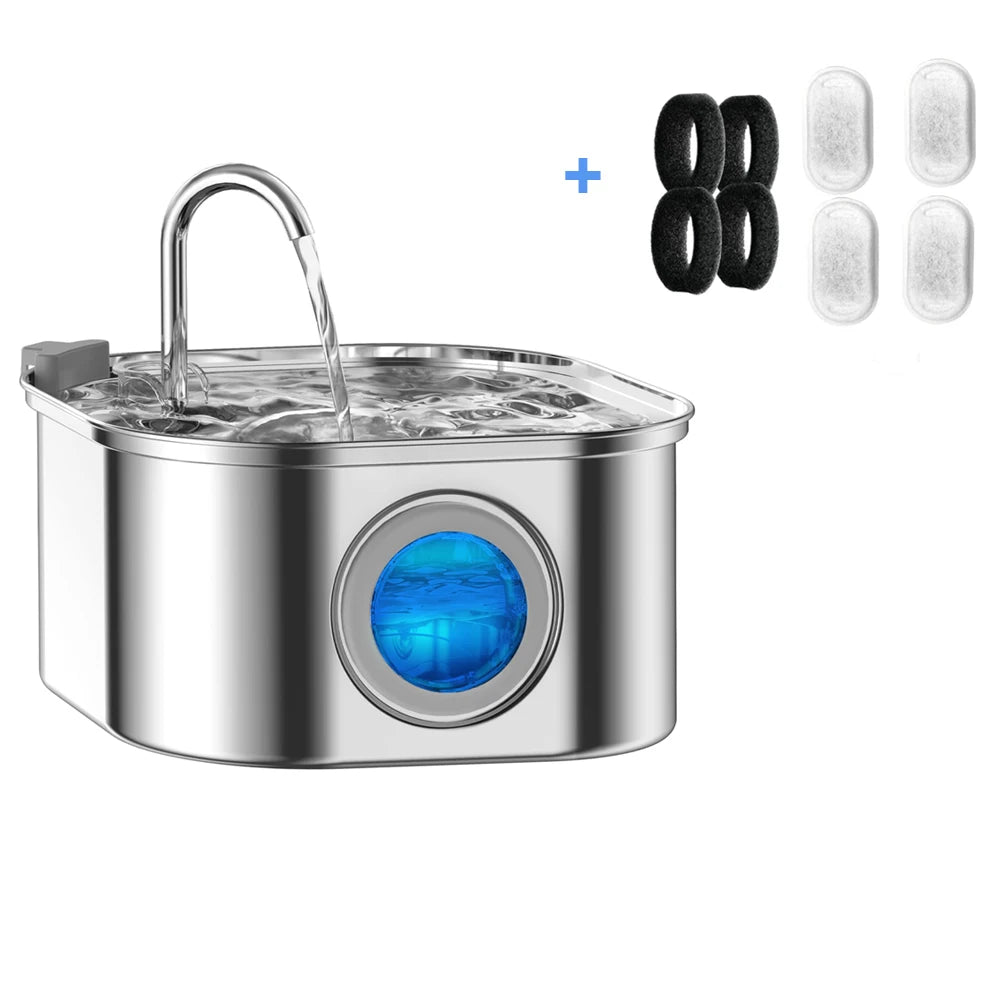 Stainless Steel Pet Water Fountain Automatic Dispenser