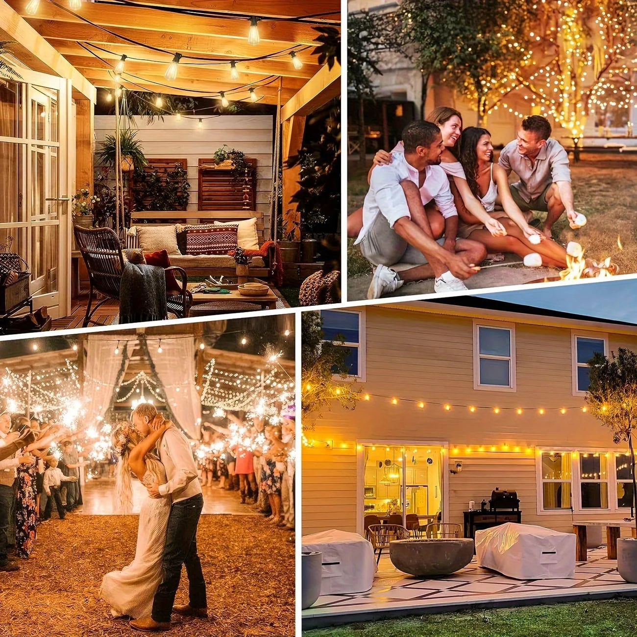 ST38 Solar String Lights With Remote Outdoor Waterproof