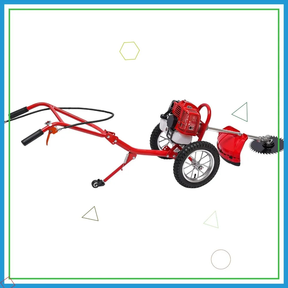Gas Walk Behind Brush Cutter 49cc Two Stroke Engine