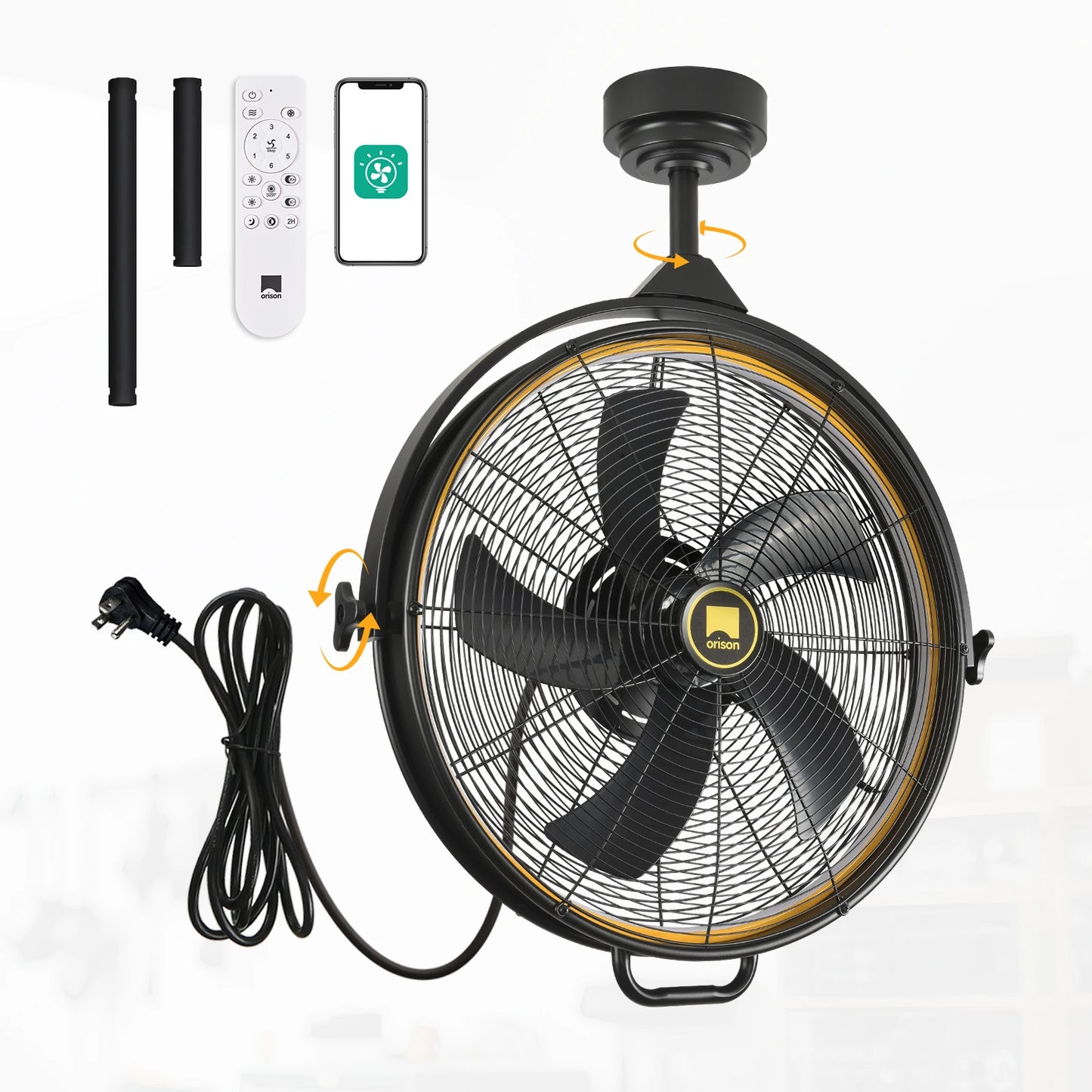 Orison Outdoor Ceiling Fan Remote App Control Plug In Dimmable