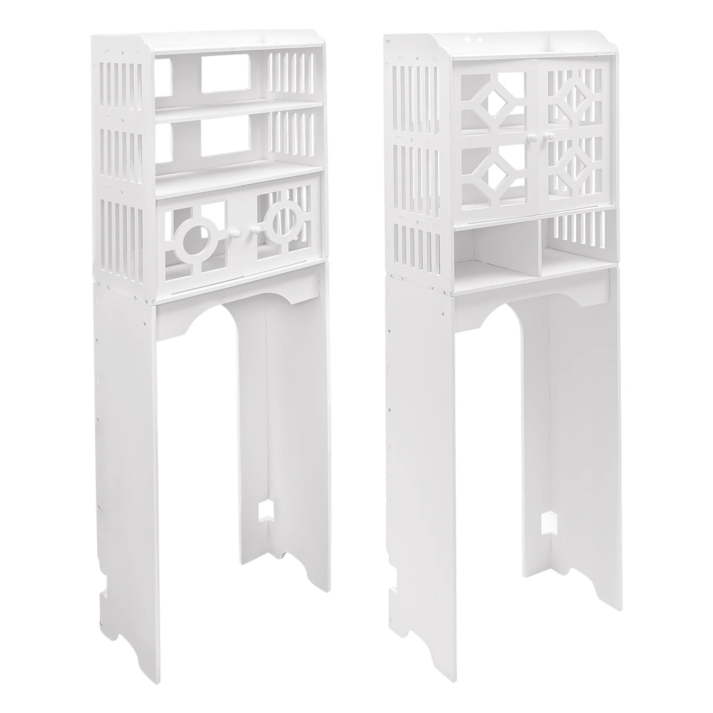 Four-Tier Over Toilet Bathroom Floor Cabinet Organizer