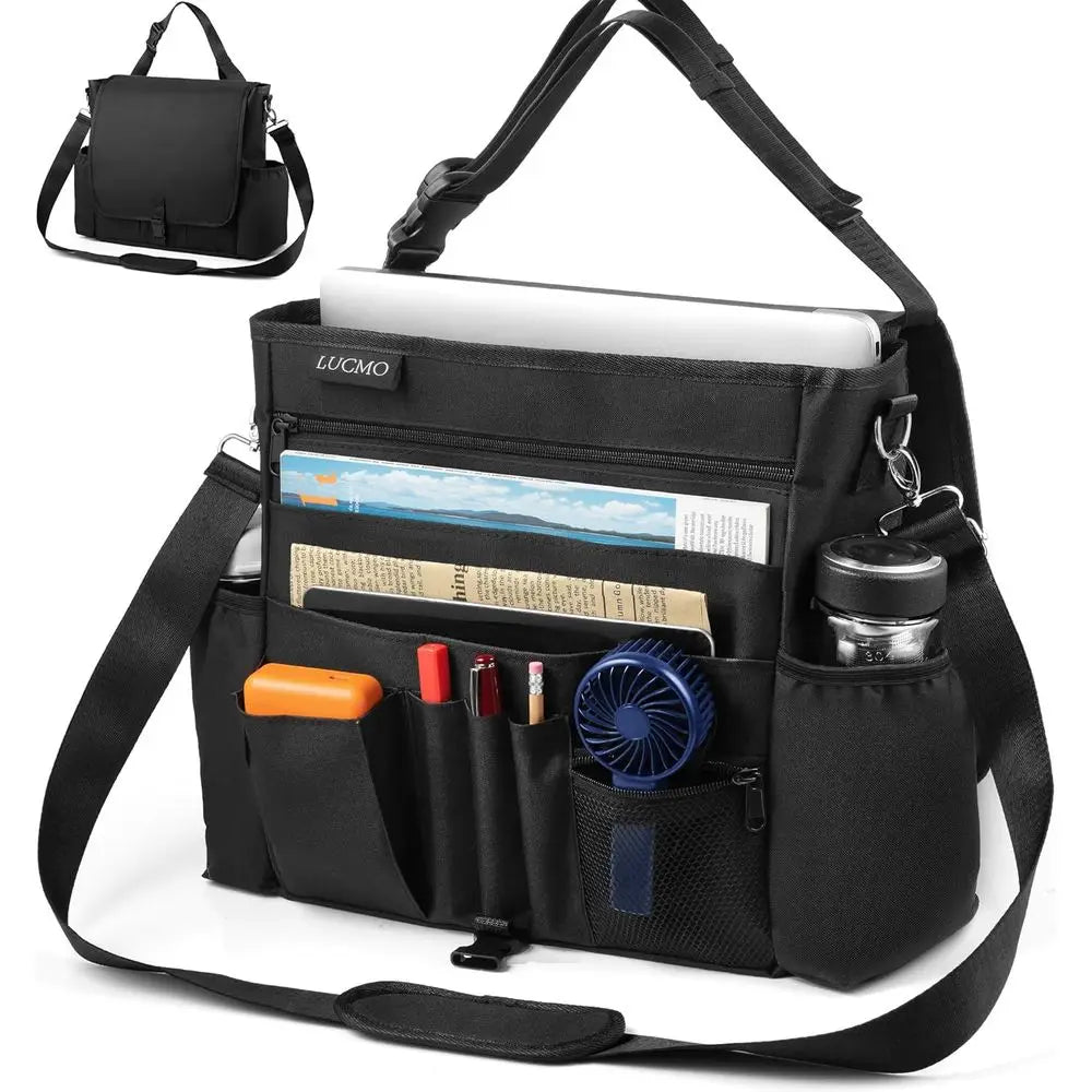 Car Seat Back Organizer With Laptop And Tablet Storage Pockets