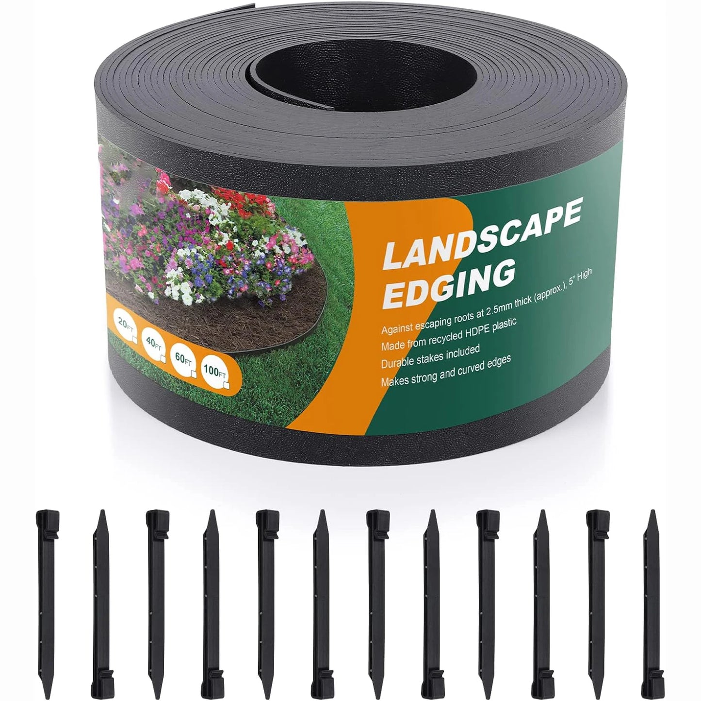 Plastic Garden Landscape Edging Coil For Borders UV Resistant