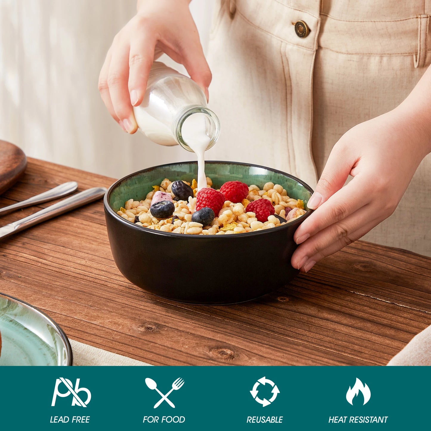 MALACASA Ceramic Dinnerware Set Stoneware Collection