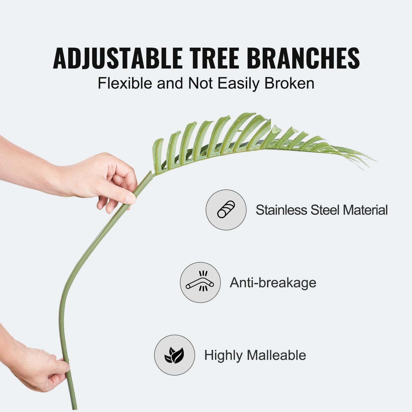 SucceBuy Artificial Palm Tree Low Maintenance Faux Plant With Tilt Protection