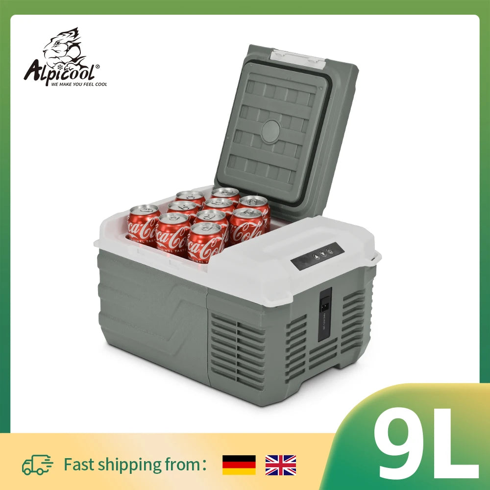 Alpicool NL9 Portable Car Refrigerator 12V 24V Cooler for Camping