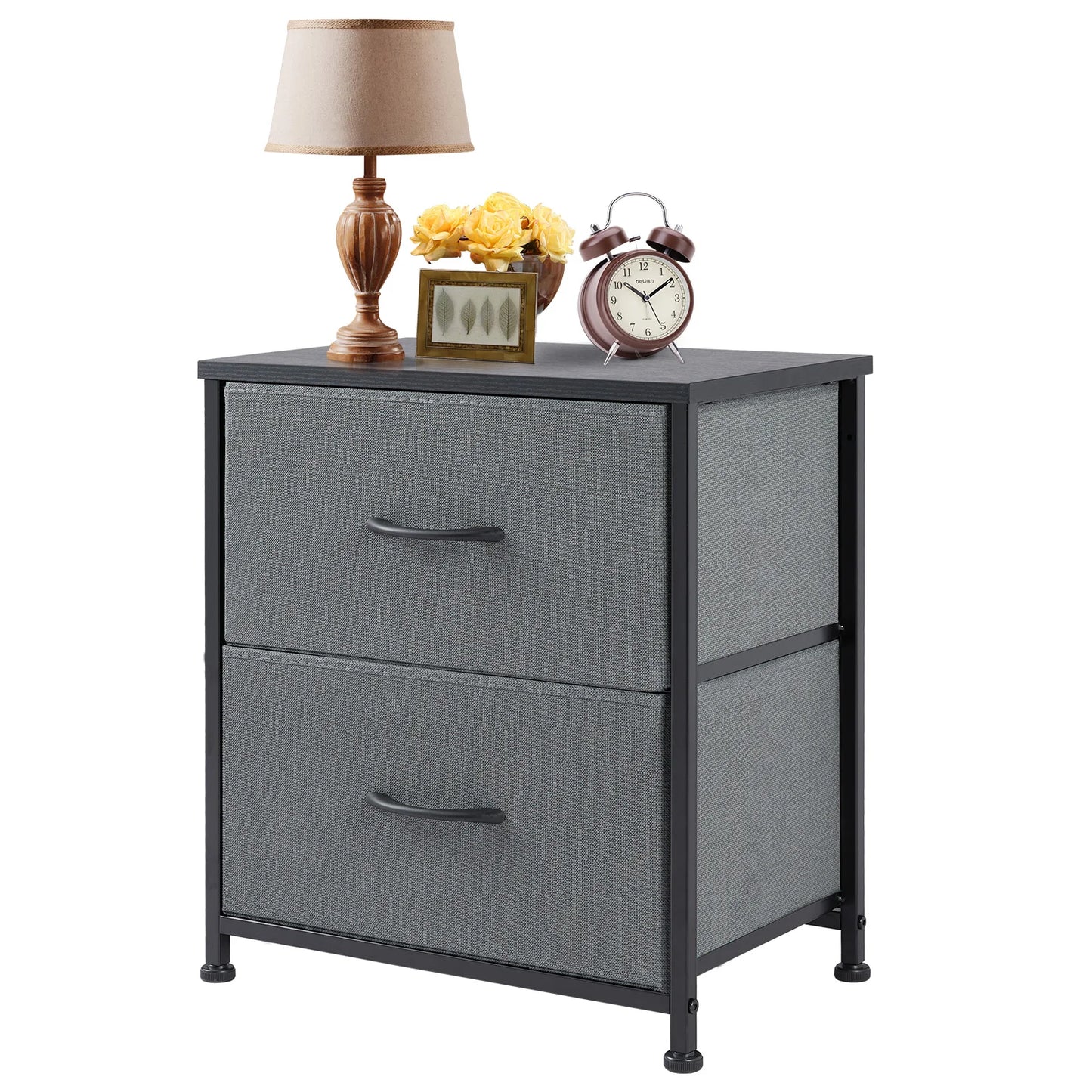 JHK Modern Nightstand With Storage Drawers Bedroom Furniture