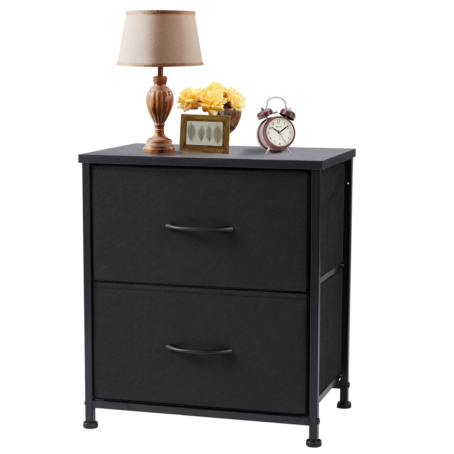 JHK Modern Nightstand With Storage Drawers Bedroom Furniture