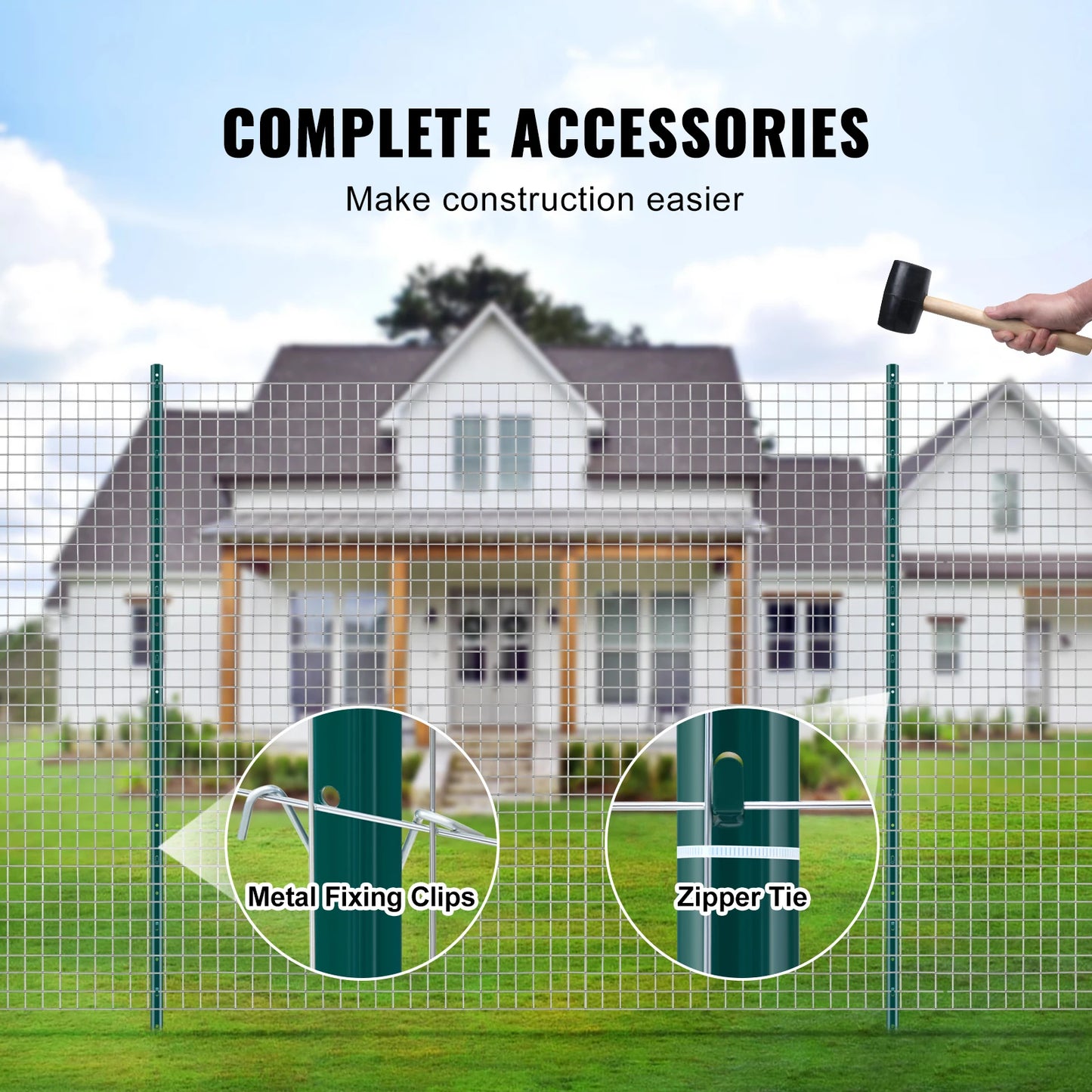 SucceBuy Fence Post TPost Heavy Duty Steel Stakes For Garden