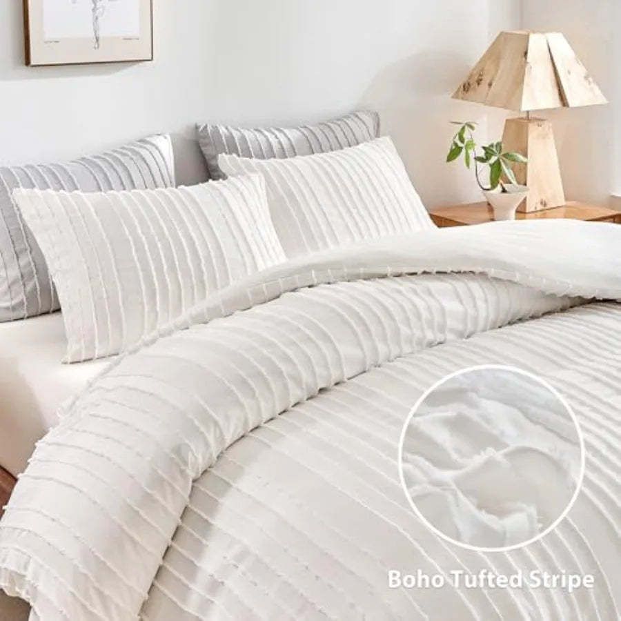 Boho Duvet Cover Set With Zipper Closure Ultra Soft Microfiber
