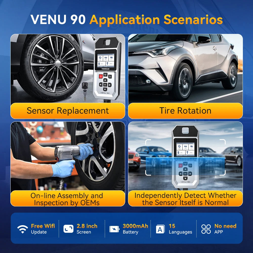 Venu 90 TPMS Diagnostic Tool Sensor Activate Learning OBD2 Scan