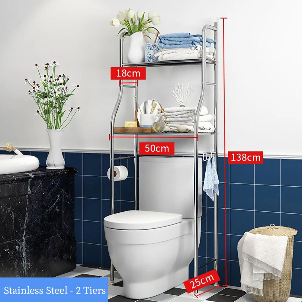 HiMISS Freestanding Over Toilet Storage Shelf Bathroom Organizer Rack