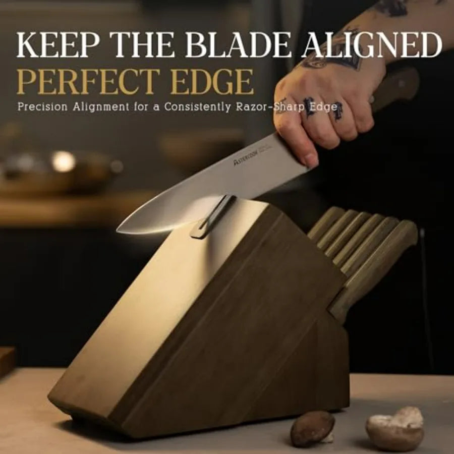 Forged Stainless Steel Knife Set With Full Tang Ergonomic Handles