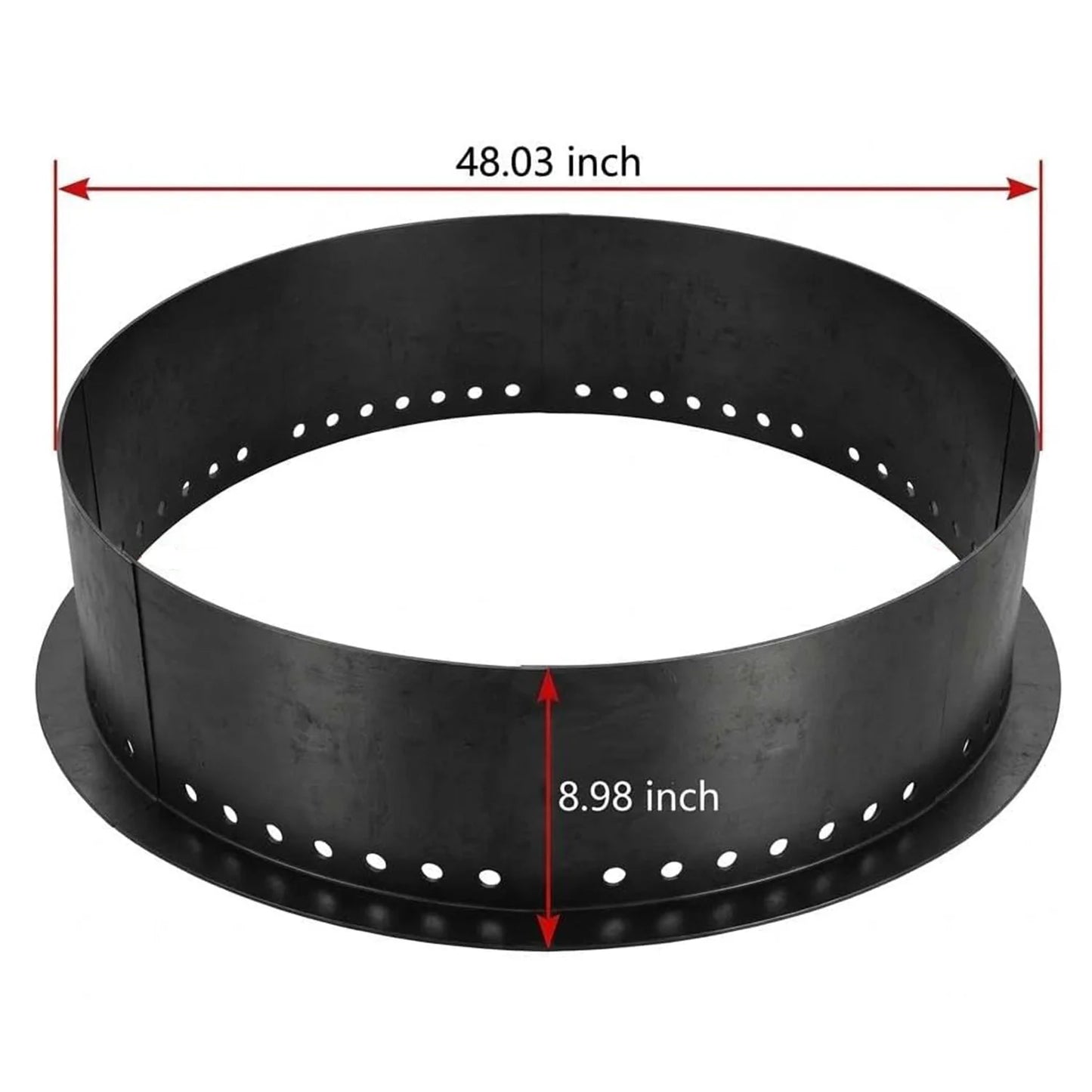 HiMISS Carbon Steel Fire Pit Ring For Outdoor Campfire