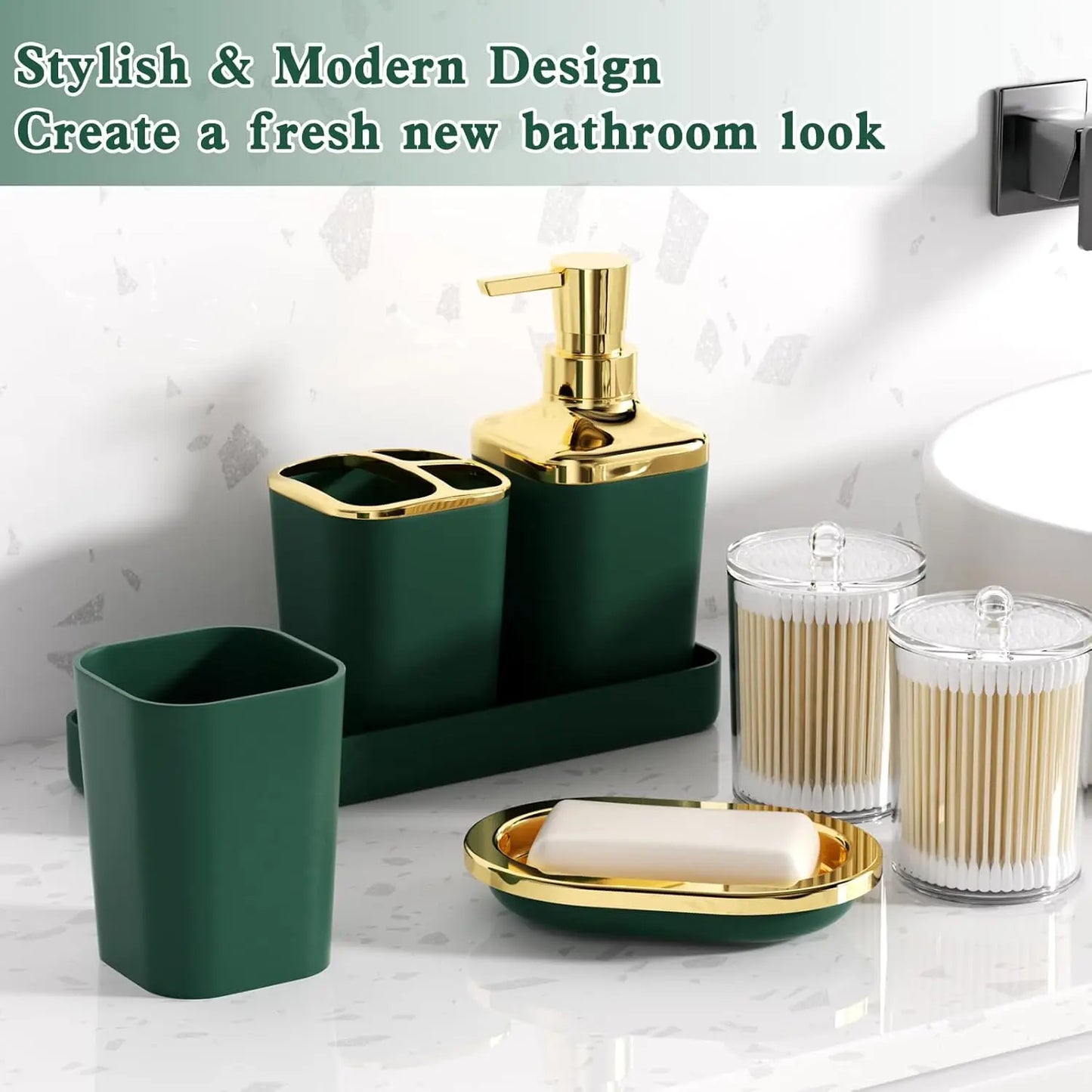 Ombre 24pc Bathroom Set With Shower Curtain Rugs Soap Dispenser
