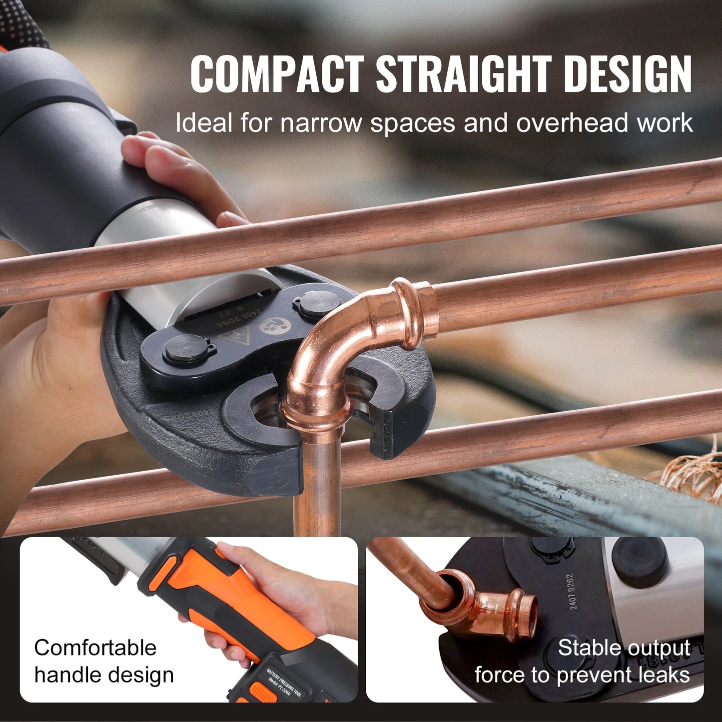 SucceBuy 18V Electric Pipe Crimping Tool Kit With 3 Jaws