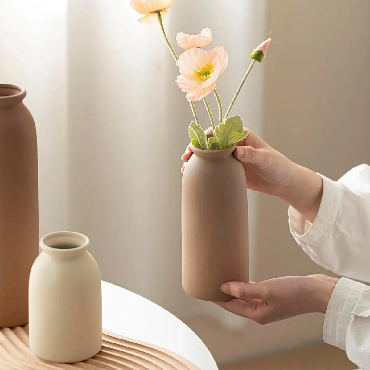 Ceramic Vase Set Nordic Boho Style