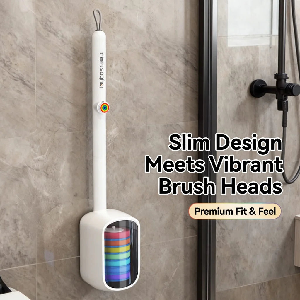 Joybos Wall Mounted Toilet Brush Set With 28 Replaceable Heads