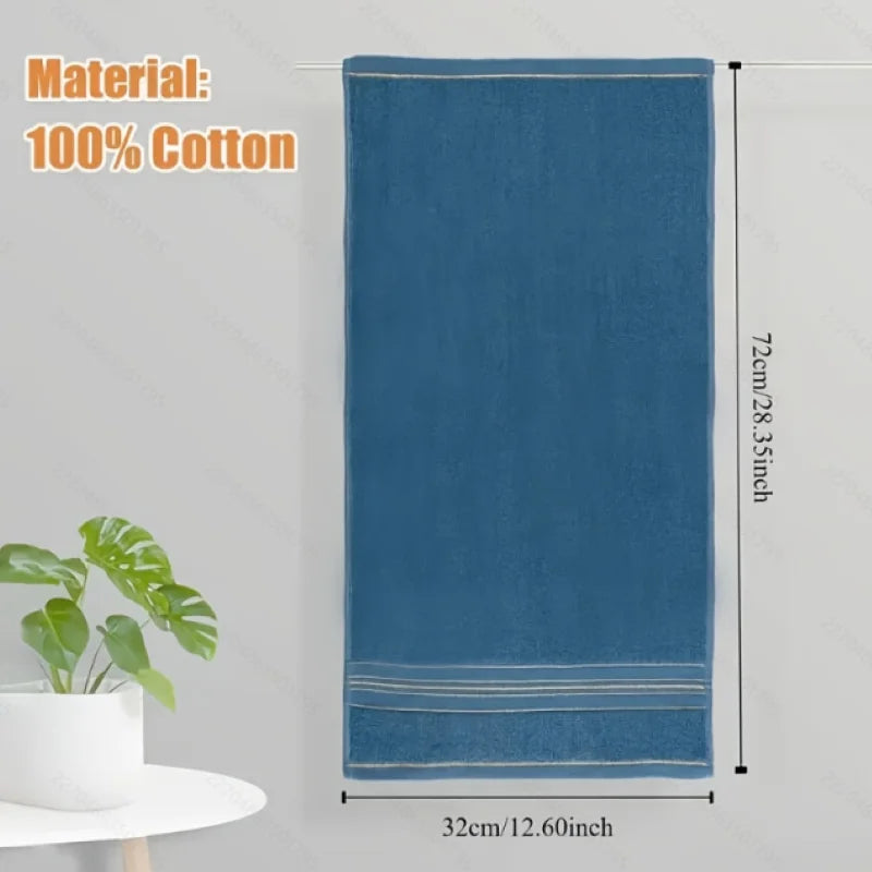 Premium Absorbent Cotton Towels With Elegant Gold Trim