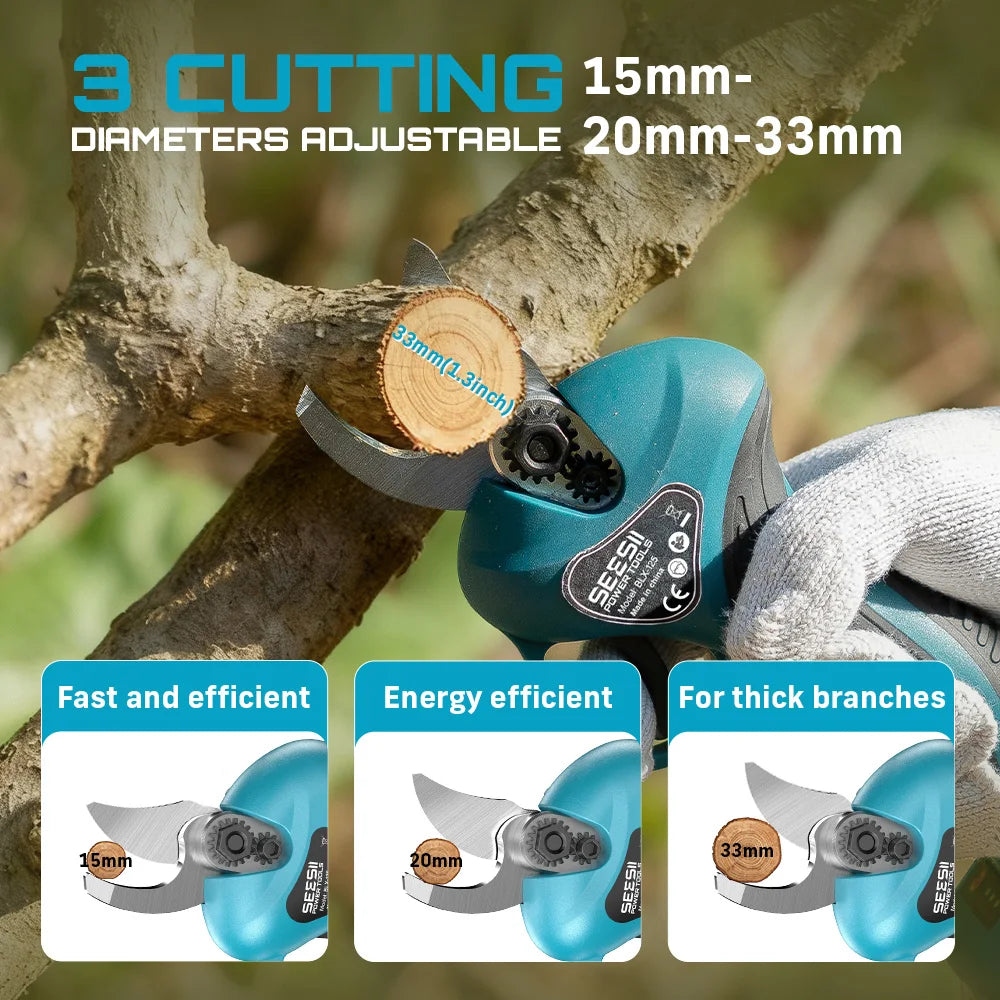 Seesii 3-In-1 Brushless Telescoping Pole Pruning Tool Chainsaw