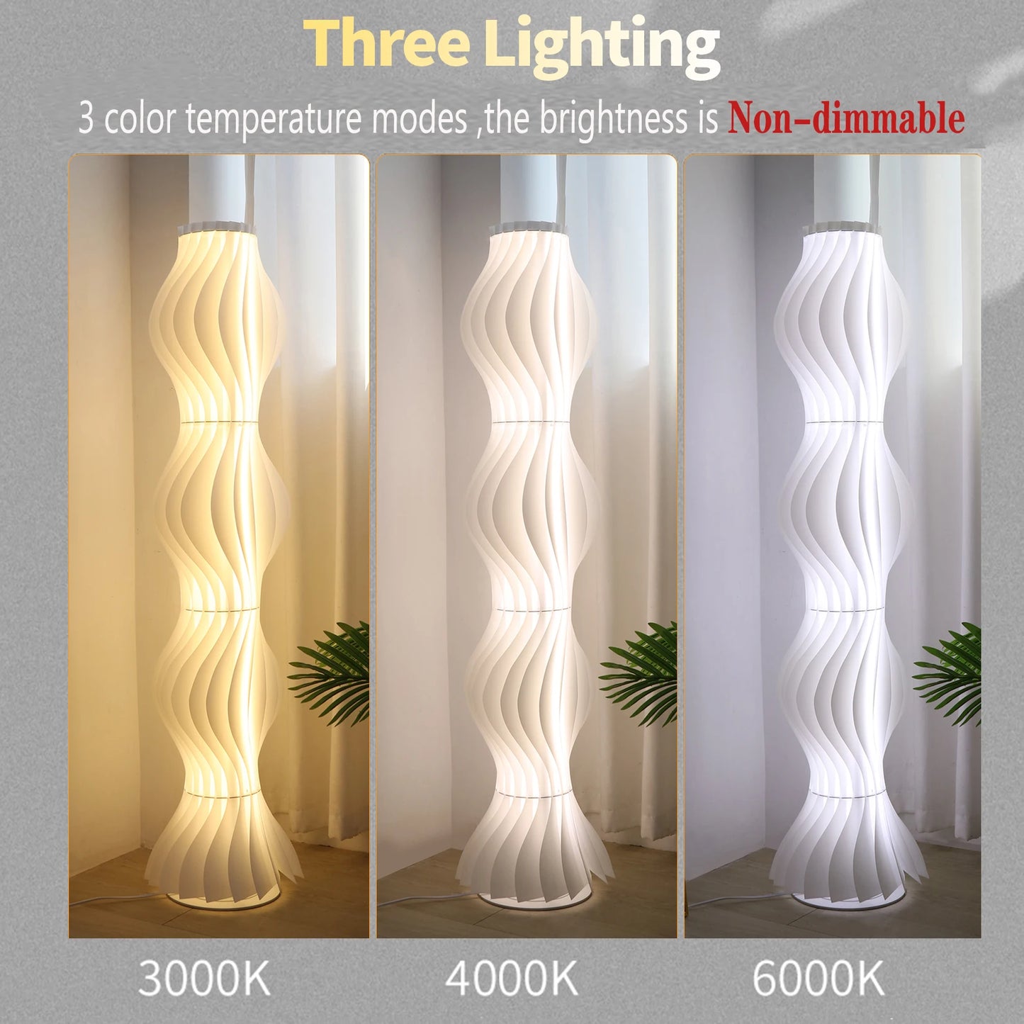Tall LED Floor Lamp Dimmable Decorative Standing Light For Home